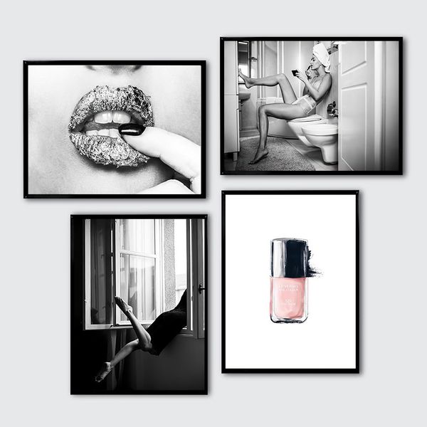 fashion poster women canvas painting black trendy wall art print lip modern picture for living room on the wall home decor
fashion poster women canvas painting black trendy wall art print lip modern picture for living room on the wall home decor