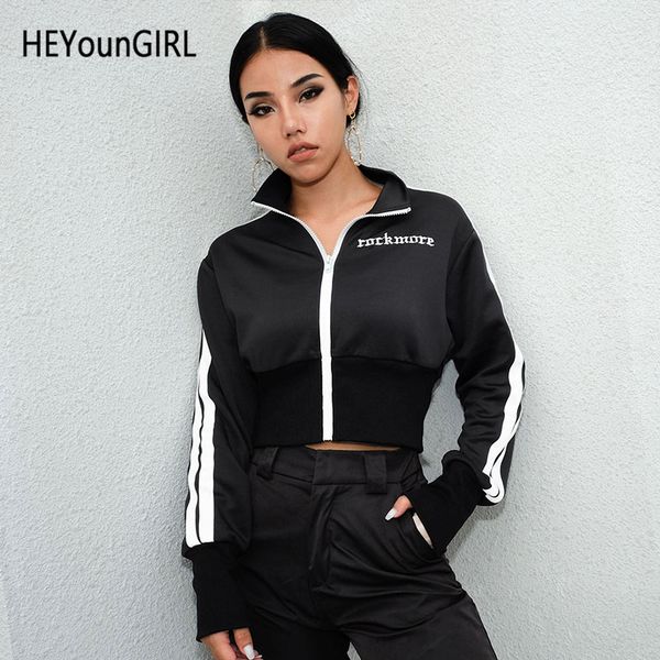 heyoungirl casual basic bomber jacket women autumn letter embroidery short coat woman patchwork stripes fall female jackets 2018, Black;brown
heyoungirl casual basic bomber jacket women autumn letter embroidery short coat woman patchwork stripes fall female jackets 2018, Black;brown