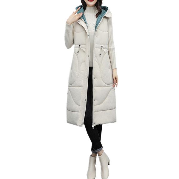 2020 autumn winter new long down cotton vest women hooded sleeveless coat women waistcoat fashion loose thick vest jacket tide, Black;white
2020 autumn winter new long down cotton vest women hooded sleeveless coat women waistcoat fashion loose thick vest jacket tide, Black;white