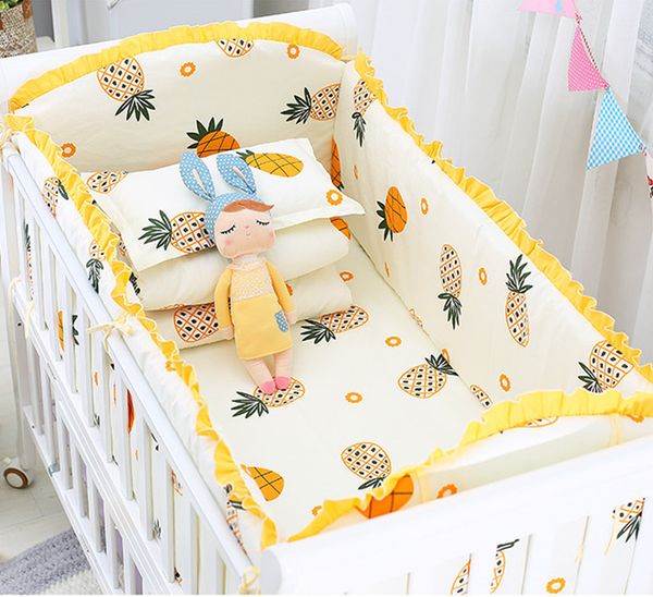 6/9pcs pineapple baby bedding set newborn baby bed bumpers bedclothes protector de cuna comfortable 120*60/120*70cm
6/9pcs pineapple baby bedding set newborn baby bed bumpers bedclothes protector de cuna comfortable 120*60/120*70cm