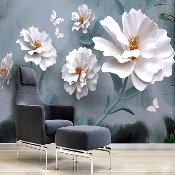 custom papel de parede 3d, small fresh white flower murals for living room l background home decoration waterproof wallpaper
custom papel de parede 3d, small fresh white flower murals for living room l background home decoration waterproof wallpaper