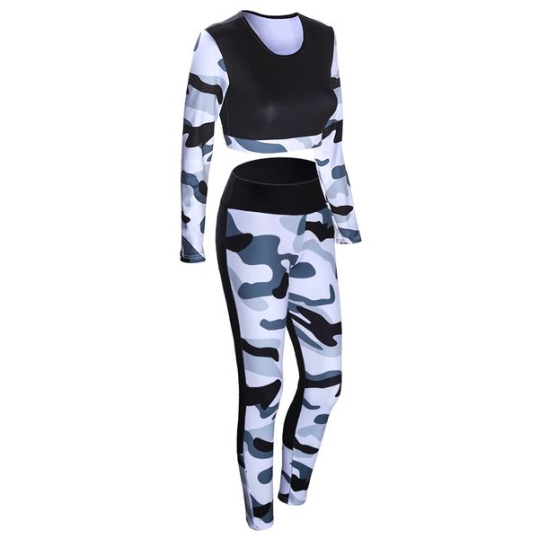 women yoga camouflage training long sleeve sport +long slim elastic leggings set kh889, White;red
women yoga camouflage training long sleeve sport +long slim elastic leggings set kh889, White;red