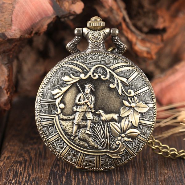 classic bronze shepherd farmer cover flower quartz pocket watch analog fob clock necklace chain gift to men women, Slivery;golden
classic bronze shepherd farmer cover flower quartz pocket watch analog fob clock necklace chain gift to men women, Slivery;golden