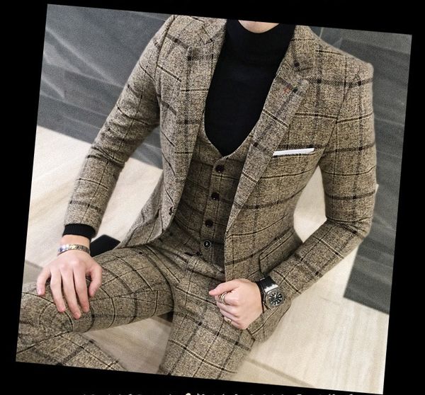 jackets + vest + pants ) groom wedding dress plaid formal suits set men fashion boutique wool casual business suit three-piece, White;black
jackets + vest + pants ) groom wedding dress plaid formal suits set men fashion boutique wool casual business suit three-piece, White;black