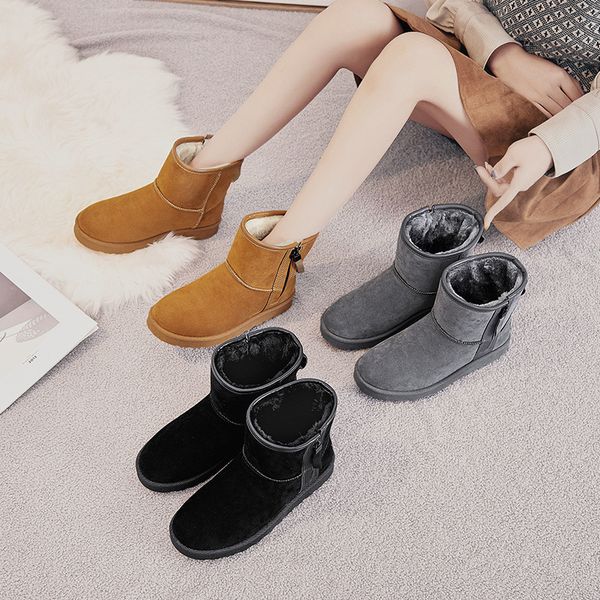 boots martin boots keep warm plush inside snow boots winter non-slip sleeve rubber sole wear-resistant soles with zipper fashion, Black
boots martin boots keep warm plush inside snow boots winter non-slip sleeve rubber sole wear-resistant soles with zipper fashion, Black