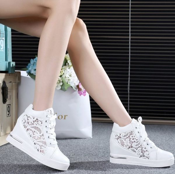 2016 women mesh hollow elevator shoes thick soled lace shoes woman platform wedges loafers creepers high heels zapatos mujer, Black
2016 women mesh hollow elevator shoes thick soled lace shoes woman platform wedges loafers creepers high heels zapatos mujer, Black