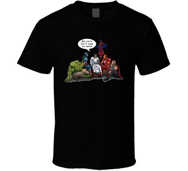 jesus superheroes and thats how i saved the world comic funny christmas black t shirt, White;black
jesus superheroes and thats how i saved the world comic funny christmas black t shirt, White;black