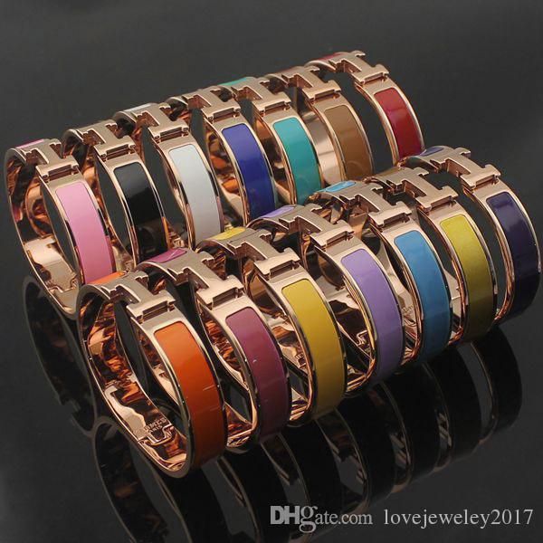 Top Qualitu 316L Titanium Steel 12mm H Bracelets Rose Gold Silver gold hardware Bangle Women and Men Famous brand pulsera fashion jewelry
Top Qualitu 316L Titanium Steel 12mm H Bracelets Rose Gold Silver gold hardware Bangle Women and Men Famous brand pulsera fashion jewelry
