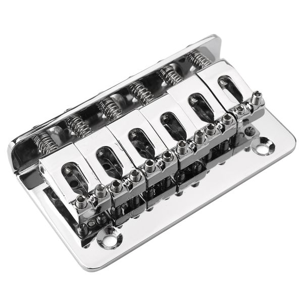 6 string electric guitar hard tail fixed bridge 73mm with screws and wrench set, silver
6 string electric guitar hard tail fixed bridge 73mm with screws and wrench set, silver