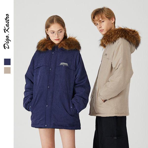 2019 winter fur collar loose cotton coat men / women ins hooded thick jacket campus trend couple coat, Black
2019 winter fur collar loose cotton coat men / women ins hooded thick jacket campus trend couple coat, Black
