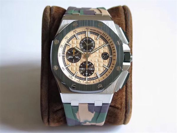 jf spot luxury mens watches 26400 so 3126 multi-function timing automatic watch 44mm chronograph rubber strap reloj hombre, Slivery;brown
jf spot luxury mens watches 26400 so 3126 multi-function timing automatic watch 44mm chronograph rubber strap reloj hombre, Slivery;brown