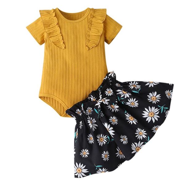 newborn baby girls summer clothes short sleeve ruffle solid romper bodysuit + flower print skirt outfits 3-24m kids clothing, White
newborn baby girls summer clothes short sleeve ruffle solid romper bodysuit + flower print skirt outfits 3-24m kids clothing, White