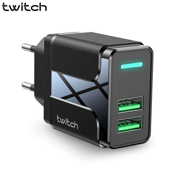 twitch dual usb charger 5v 2.4a fast charging wall charger adapter eu us plug mobile phone for iphone ipad mini samsung xiaomi
twitch dual usb charger 5v 2.4a fast charging wall charger adapter eu us plug mobile phone for iphone ipad mini samsung xiaomi