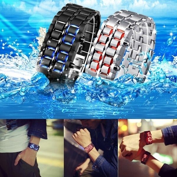 fashion black metal lava digital wrist men's watch red / blue led display watches men's gifts for creative watch, Slivery;brown
fashion black metal lava digital wrist men's watch red / blue led display watches men's gifts for creative watch, Slivery;brown