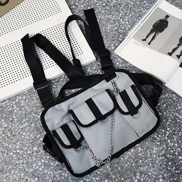 women men shoulder durable hip hop adjustable harness chest pack vest oxford cloth tactical streetwear fashion multicolored
women men shoulder durable hip hop adjustable harness chest pack vest oxford cloth tactical streetwear fashion multicolored