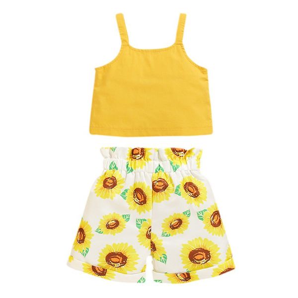 summer baby girl casual sleeveless solid color sling + floral shorts set children's clothing 2020 new arrival, White
summer baby girl casual sleeveless solid color sling + floral shorts set children's clothing 2020 new arrival, White