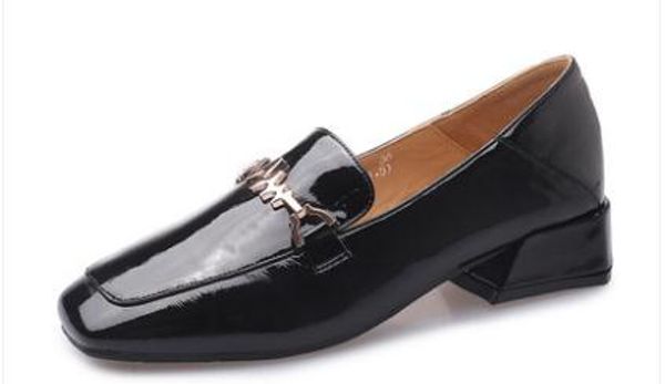 2019 women's shoes in spring and autumn with new style middle heel coarse heel square head @57, Black
2019 women's shoes in spring and autumn with new style middle heel coarse heel square head @57, Black