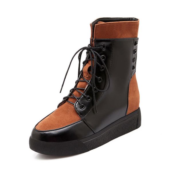 women shoes sneakers woman ankle snow boots winter pu leater warm wool flats fashion style designers lace-up shoes woman, Black
women shoes sneakers woman ankle snow boots winter pu leater warm wool flats fashion style designers lace-up shoes woman, Black