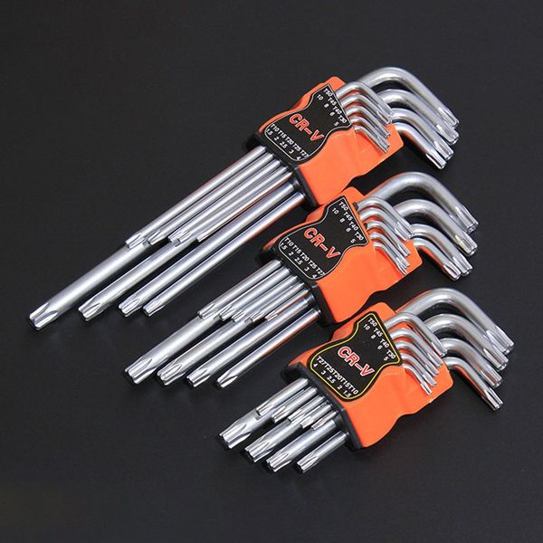 9 шт сливы звезды шестигранный ключ наборы крестообразной формы l repair tool отвертка набор инструментов cr-v стали динамометрического ключ
9 шт сливы звезды шестигранный ключ наборы крестообразной формы l repair tool отвертка набор инструментов cr-v стали динамометрического ключ