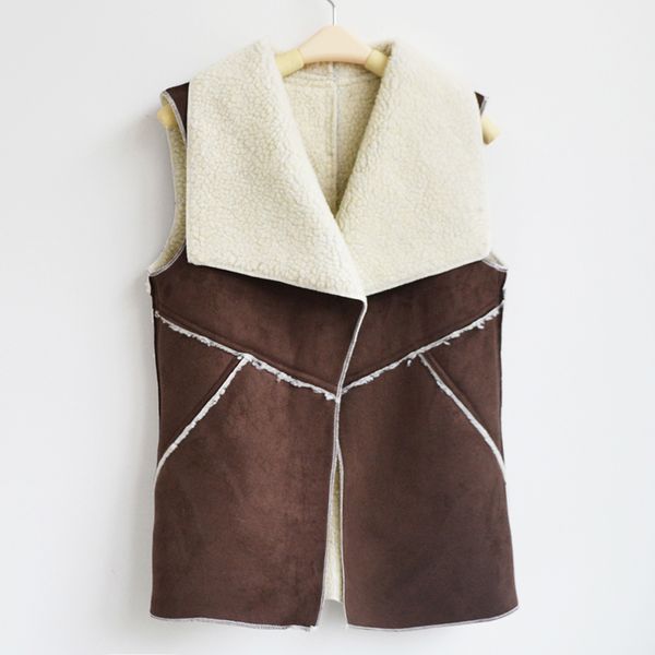 new 2019 vintage vest autumn winter women suede warm fleece lapel vest jackets sleeveless slim fit outerwear coat waistcoat, Black;white
new 2019 vintage vest autumn winter women suede warm fleece lapel vest jackets sleeveless slim fit outerwear coat waistcoat, Black;white