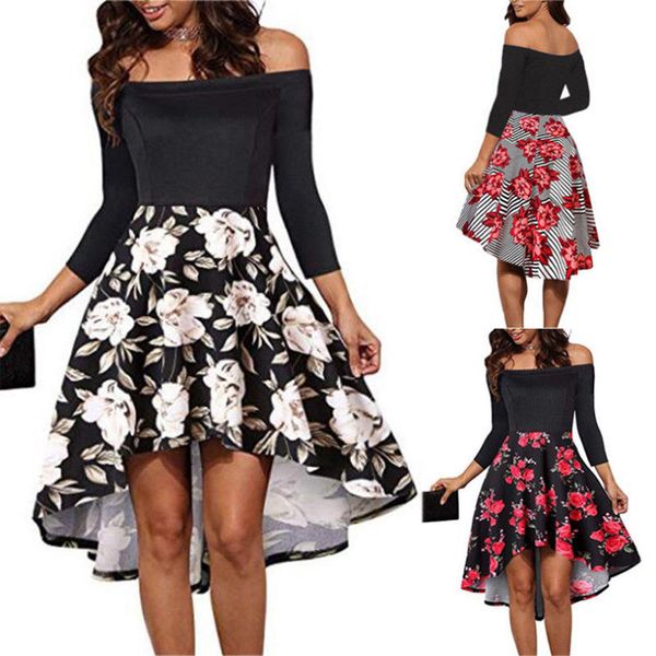 2019 new style fashion women long sleeve patchwork print dress party summer beach casual knee length sundress, Black;gray
2019 new style fashion women long sleeve patchwork print dress party summer beach casual knee length sundress, Black;gray