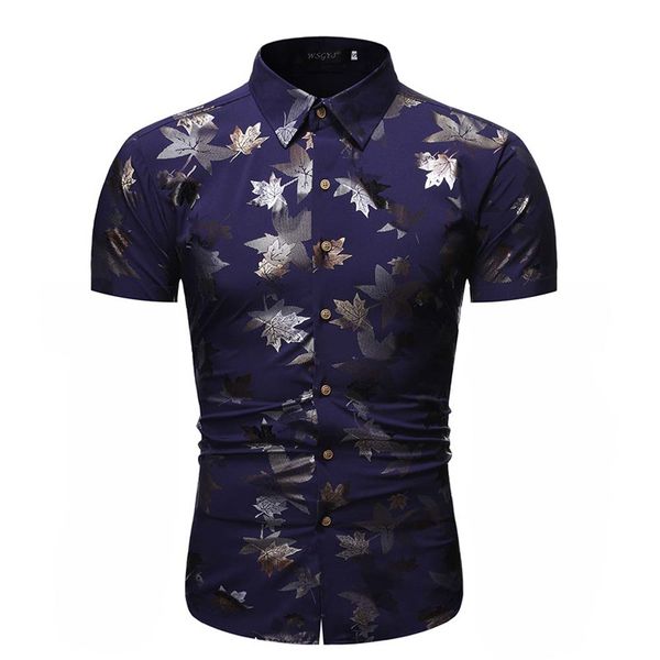 mens slim fit short sleeve dress shirts hipster leaf bronzing print shirt men party nightclub casual shirt male camisas hombre, White;black
mens slim fit short sleeve dress shirts hipster leaf bronzing print shirt men party nightclub casual shirt male camisas hombre, White;black