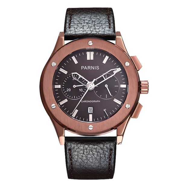 41mm men watch pilot brown case leather band men's wristwatch waterproof swim quartz mens watches clock, Slivery;brown
41mm men watch pilot brown case leather band men's wristwatch waterproof swim quartz mens watches clock, Slivery;brown