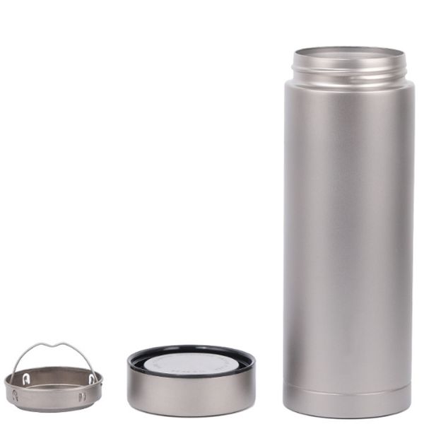 titanium insulated double wall vacuum bottle business insulation tea cup with filter 400ml water bottle
titanium insulated double wall vacuum bottle business insulation tea cup with filter 400ml water bottle