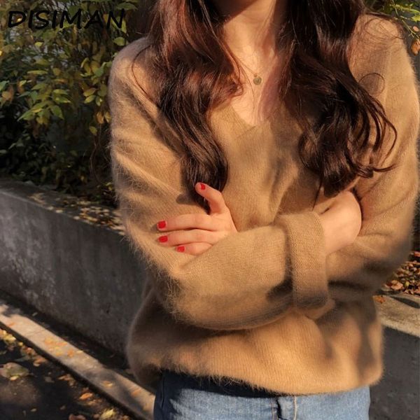 disiman 2019 v-neck solid autumn winter sweater pullover women female knitted sweater slim long sleeve jumper clothing, White;black
disiman 2019 v-neck solid autumn winter sweater pullover women female knitted sweater slim long sleeve jumper clothing, White;black