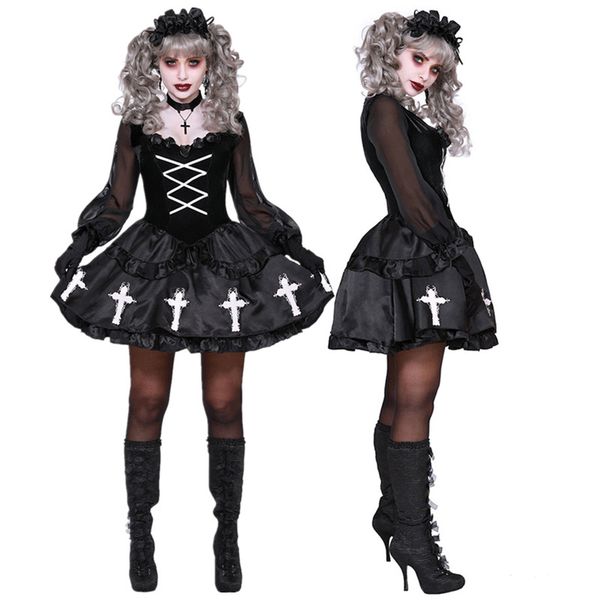 halloween anime lolita women voodoo doll costume carnival party ghost bride witch cosplay fancy dress up, Silver
halloween anime lolita women voodoo doll costume carnival party ghost bride witch cosplay fancy dress up, Silver