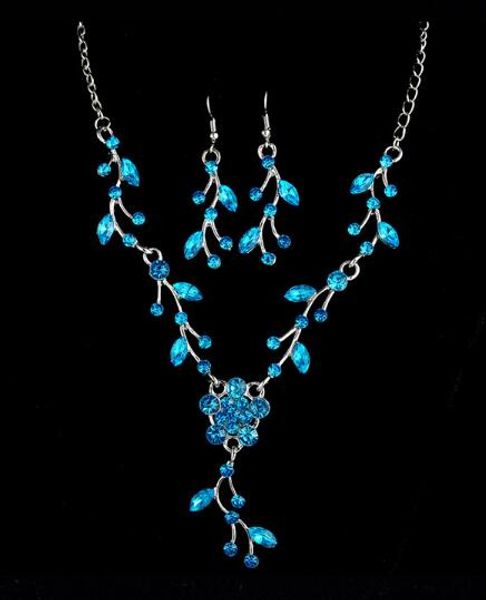 european and american simple branch bride water drill drop earrings & necklace set 2-piece wedding jewelry fashion classic exquisite jewelry, Silver
european and american simple branch bride water drill drop earrings & necklace set 2-piece wedding jewelry fashion classic exquisite jewelry, Silver
