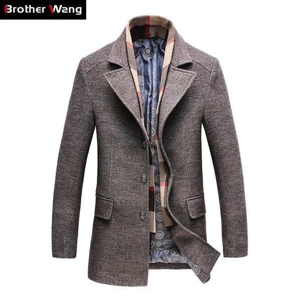 2019 winter men's casual wool trench coat fashion business long thicken slim overcoat jacket male peacoat brand clothes 1717, Black
2019 winter men's casual wool trench coat fashion business long thicken slim overcoat jacket male peacoat brand clothes 1717, Black