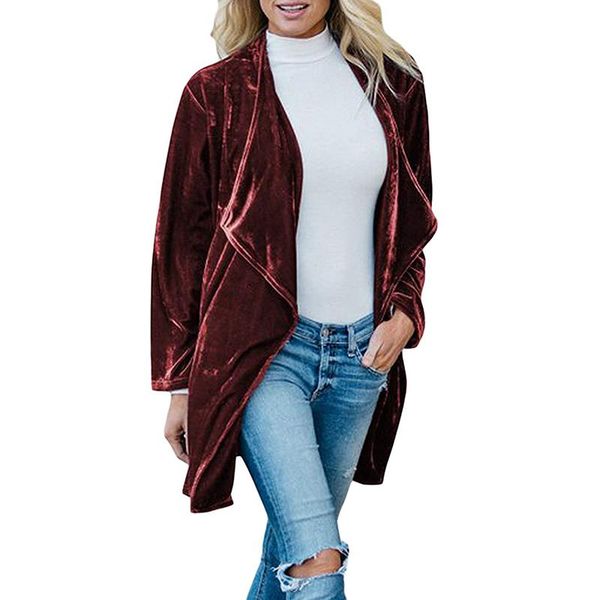 autumn winter long coat women casual cardigan female fashion slim plain velvet overcoat trench coat sj1104c, Black;brown
autumn winter long coat women casual cardigan female fashion slim plain velvet overcoat trench coat sj1104c, Black;brown