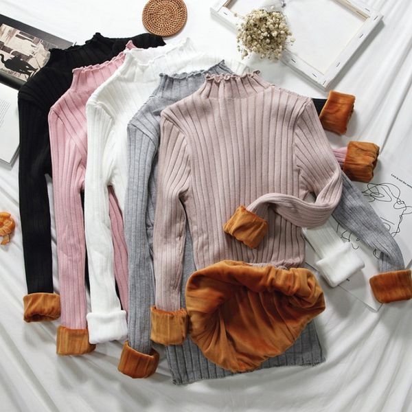 casual korean women's sweater solid color half high collar sweater women fashion warm plus velvet autumn winter clothes women, White;black
casual korean women's sweater solid color half high collar sweater women fashion warm plus velvet autumn winter clothes women, White;black