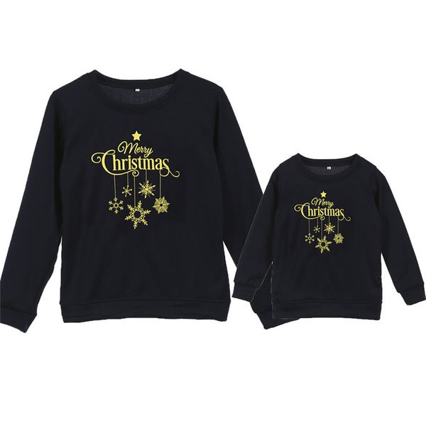 Christmas Family Hoodies Family Matching Outfits Clothing Mom And Daughter Matching Clothes Xmas Party Fashion Sweatshirt Top