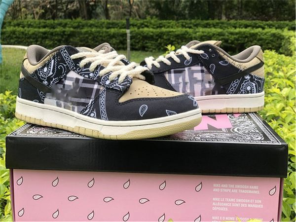 2020 release authentic sb dunk low travis scott regular box cactus jack black parachute beige petra brown man running shoes with box
2020 release authentic sb dunk low travis scott regular box cactus jack black parachute beige petra brown man running shoes with box