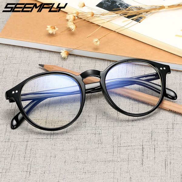 seemfly computer glasses eyewear frame anti blue light glasses anti glare eyeglasses frame women men round clear lens, Black
seemfly computer glasses eyewear frame anti blue light glasses anti glare eyeglasses frame women men round clear lens, Black