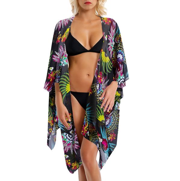 chiffon perspective beach dress women summer printed floral beach tunics shawl cardigan cover up kaftan cape, Blue;gray
chiffon perspective beach dress women summer printed floral beach tunics shawl cardigan cover up kaftan cape, Blue;gray