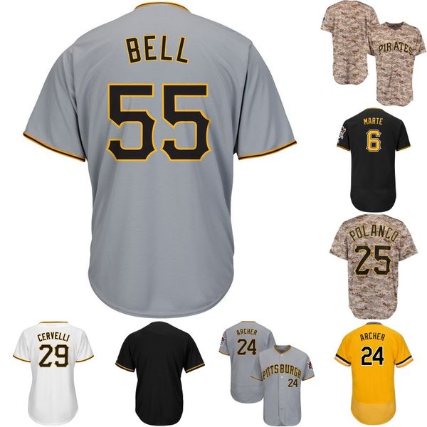 Mens Pittsburgh 6 Starling Marte 24 Barry Bonds 21 Roberto Clemente 29 Francisco Cervelli 55 Josh Bell 50 Jameson Taillon Baseball Jerseys 
Mens Pittsburgh 6 Starling Marte 24 Barry Bonds 21 Roberto Clemente 29 Francisco Cervelli 55 Josh Bell 50 Jameson Taillon Baseball Jerseys