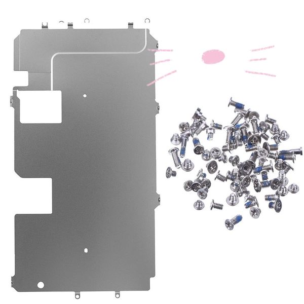 10set for iphone 7 7 plus 8 8 plus screen lcd display back metal plate shield + full set screws 
10set for iphone 7 7 plus 8 8 plus screen lcd display back metal plate shield + full set screws