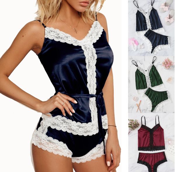 satin lace women pajama set sleeveless floral shirt crop ladies high waist shorts 2pcs sleepwear nightwear, Black;red
satin lace women pajama set sleeveless floral shirt crop ladies high waist shorts 2pcs sleepwear nightwear, Black;red