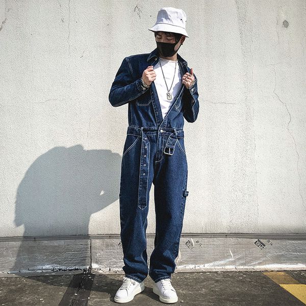 male one piece denim harem pant overalls jumpsuit men vintage fashion streetwear hip hop casual long sleeve jumpsuit jeans, Blue
male one piece denim harem pant overalls jumpsuit men vintage fashion streetwear hip hop casual long sleeve jumpsuit jeans, Blue