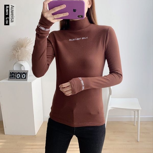 half-high collar base women's 2019-season frosted cotton letter embroidery slim t- women's t- shirt embroidered shirt top, White
half-high collar base women's 2019-season frosted cotton letter embroidery slim t- women's t- shirt embroidered shirt top, White