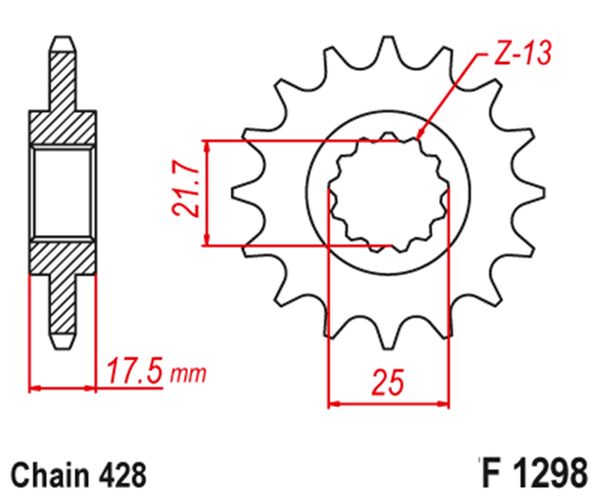 428 motorcycle front sprocket pinion for cbr250 cbr250rr vt250 fl spada interceptor
428 motorcycle front sprocket pinion for cbr250 cbr250rr vt250 fl spada interceptor