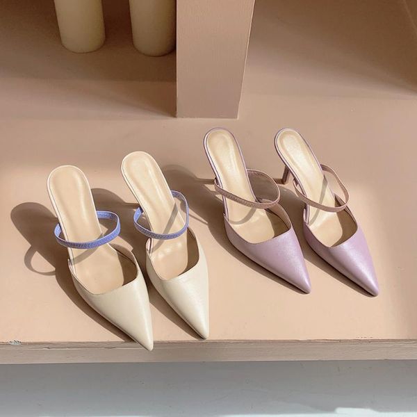 slippers women wedding shoes summer shoes leather pointed 2020 new mules women's, Black
slippers women wedding shoes summer shoes leather pointed 2020 new mules women's, Black