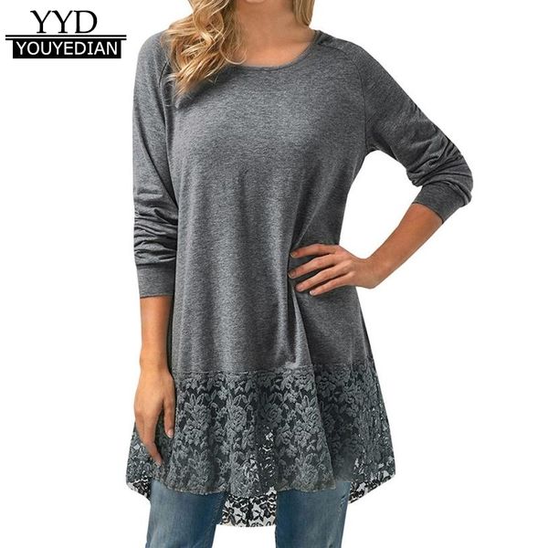 casual loose t-shirts women new arrival 2019 long sleeve lace tshirts trim hem high low loose tunic ladies ropa mujer *207, White
casual loose t-shirts women new arrival 2019 long sleeve lace tshirts trim hem high low loose tunic ladies ropa mujer *207, White