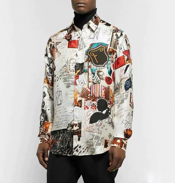 made in italy multicolor karl kollage print mens designer shirt luxury paris fashion shirts france fashion pattern shirt male quality, White;black
made in italy multicolor karl kollage print mens designer shirt luxury paris fashion shirts france fashion pattern shirt male quality, White;black