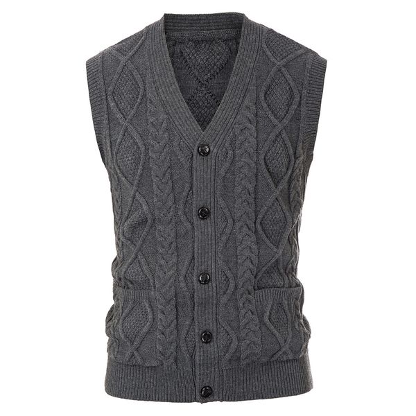 men knitting vest autumn fitting cardigan vest sleeveless sweater stylish v-neck button placket pure color knitwear jumpers, White;black
men knitting vest autumn fitting cardigan vest sleeveless sweater stylish v-neck button placket pure color knitwear jumpers, White;black