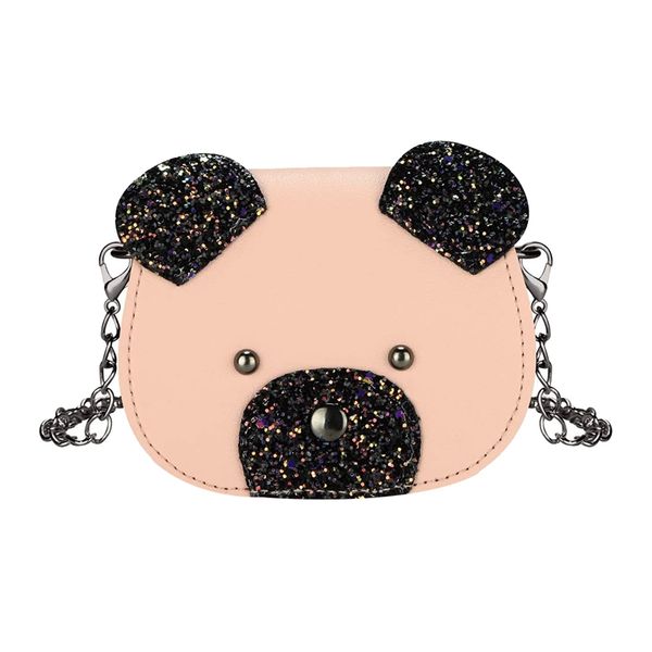 children's bag messenger bag girls mini cute bear fashion sequin boy shoulder