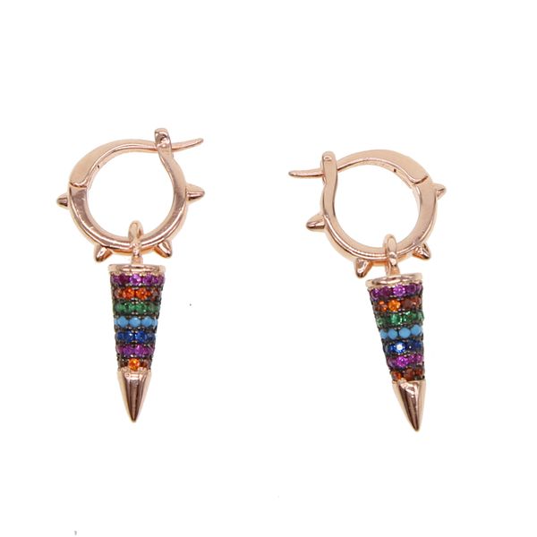 2019 new colorful cz elegant earring statement punk cone earrings for women micro pave zircon jewelry wholesale, Silver
2019 new colorful cz elegant earring statement punk cone earrings for women micro pave zircon jewelry wholesale, Silver